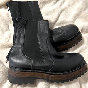 Free People Lug Sole Chelsea with back zipper